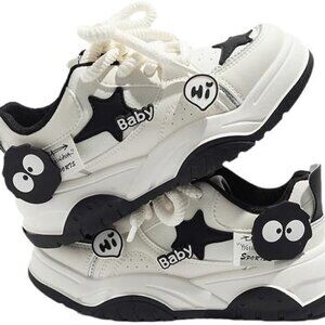 Women's Chunky Sole Sneakers Rubber Insole Anti-Slip Casual Y2K Aesthetic